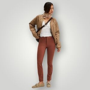 Free People Molly Slim Chinos‎ Women’s 14 Brown Stretch Straight Leg Pants New
